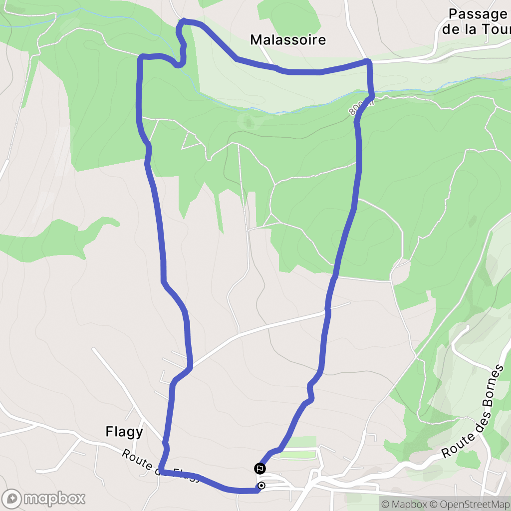Groisy : carte du parcours de randonnée - France