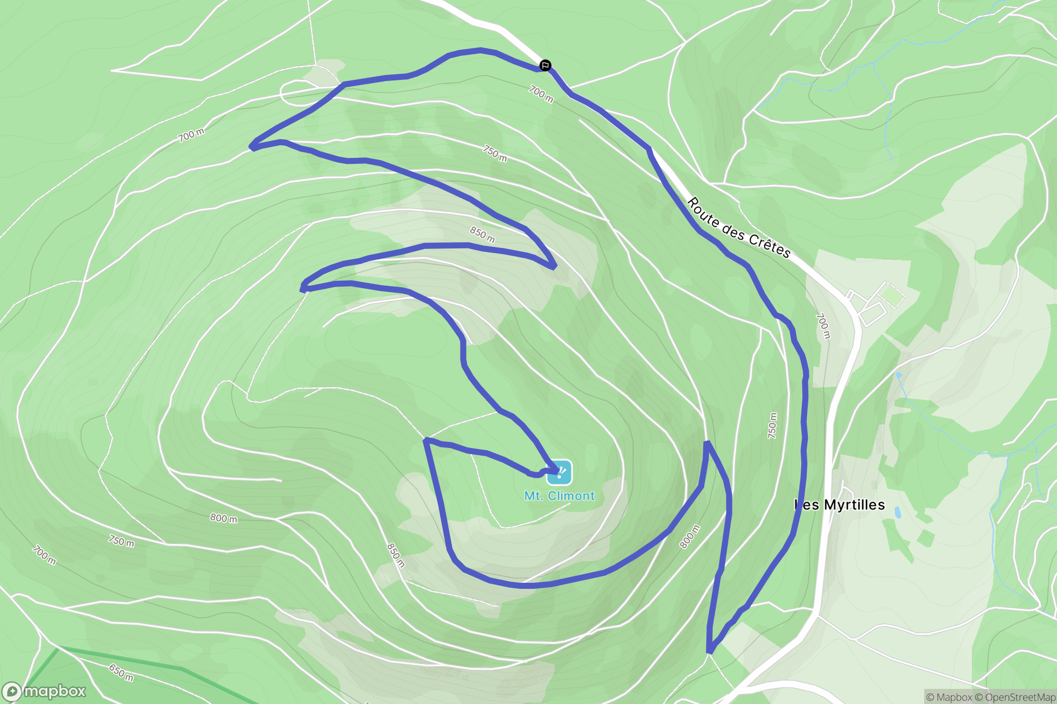 Urbeis : carte du parcours de randonnée - France