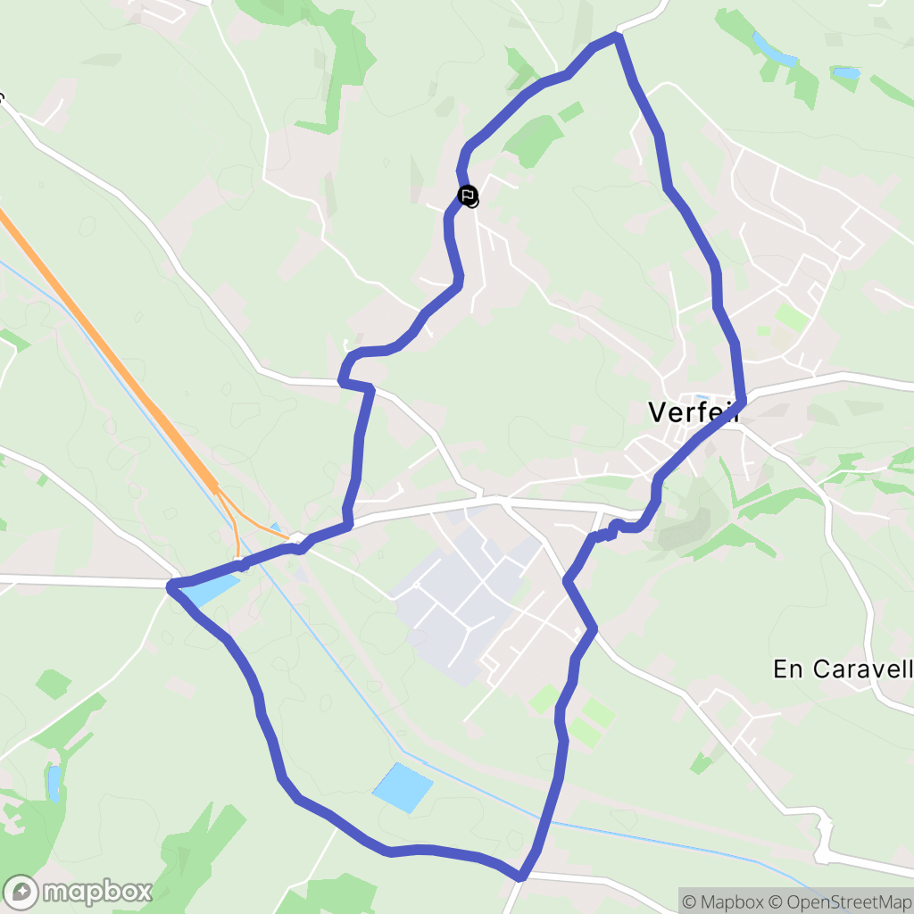 Verfeil : carte du parcours de randonnée - France