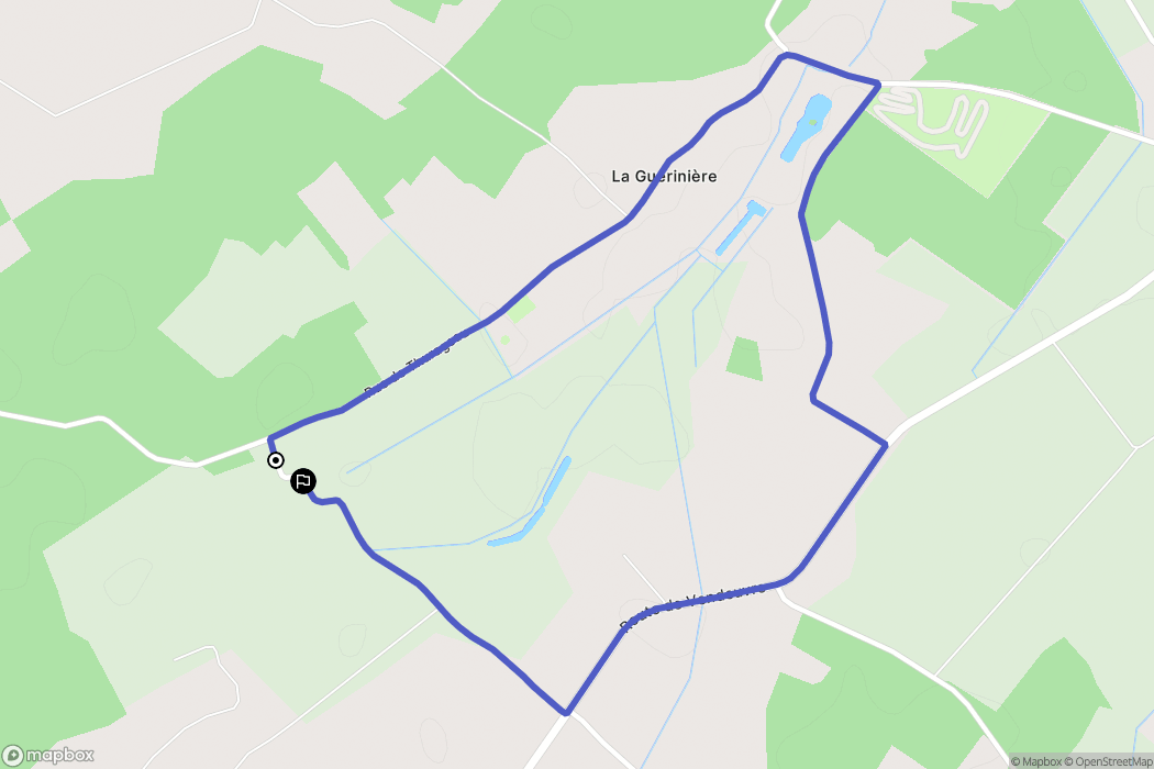 Ouzilly : carte du parcours de randonnée - France