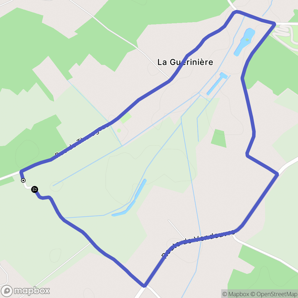 Ouzilly : carte du parcours de randonnée - France