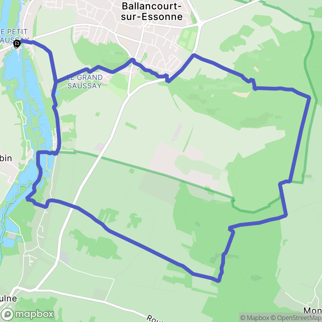 Itteville : carte du parcours de randonnée - France