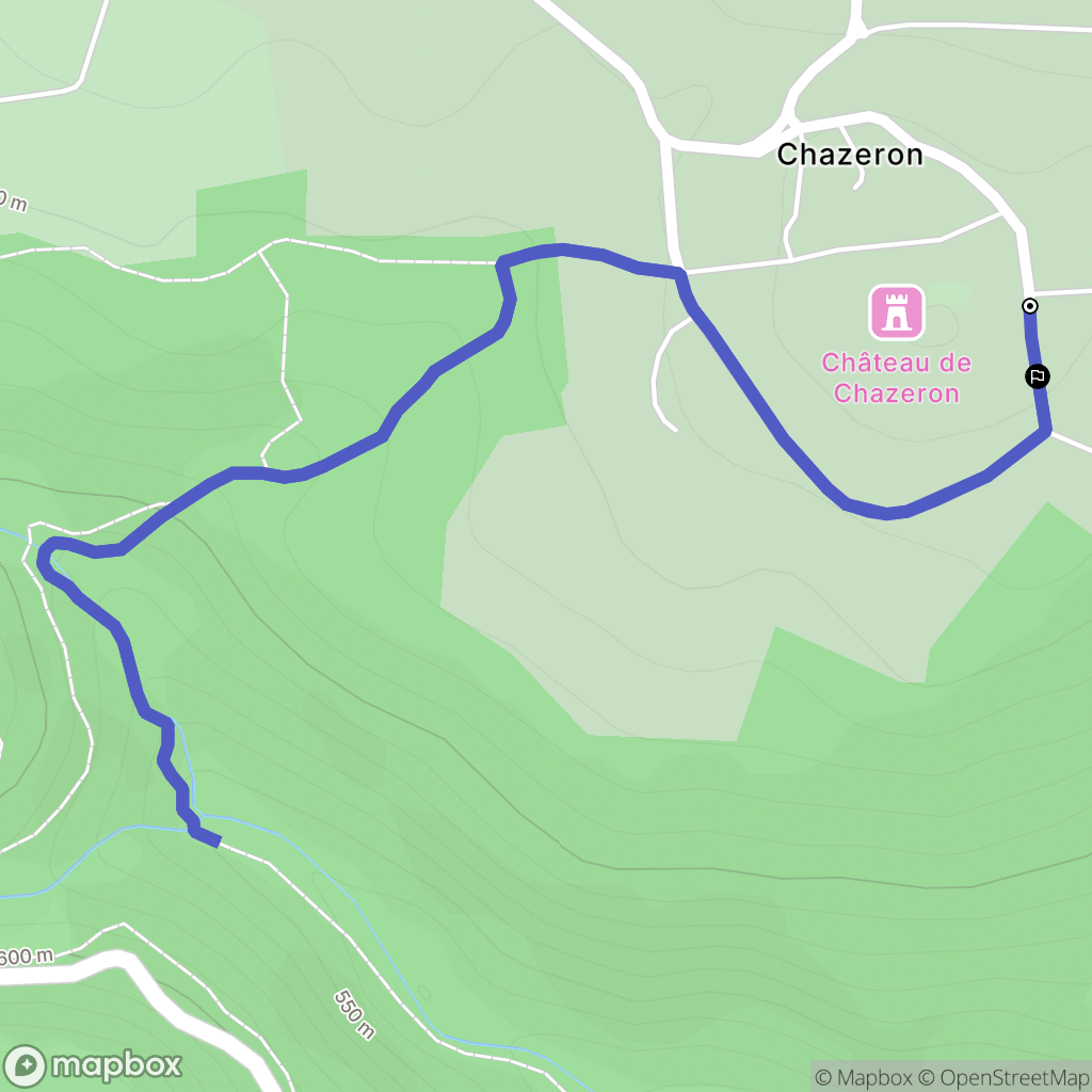 Loubeyrat : carte du parcours de randonnée - France