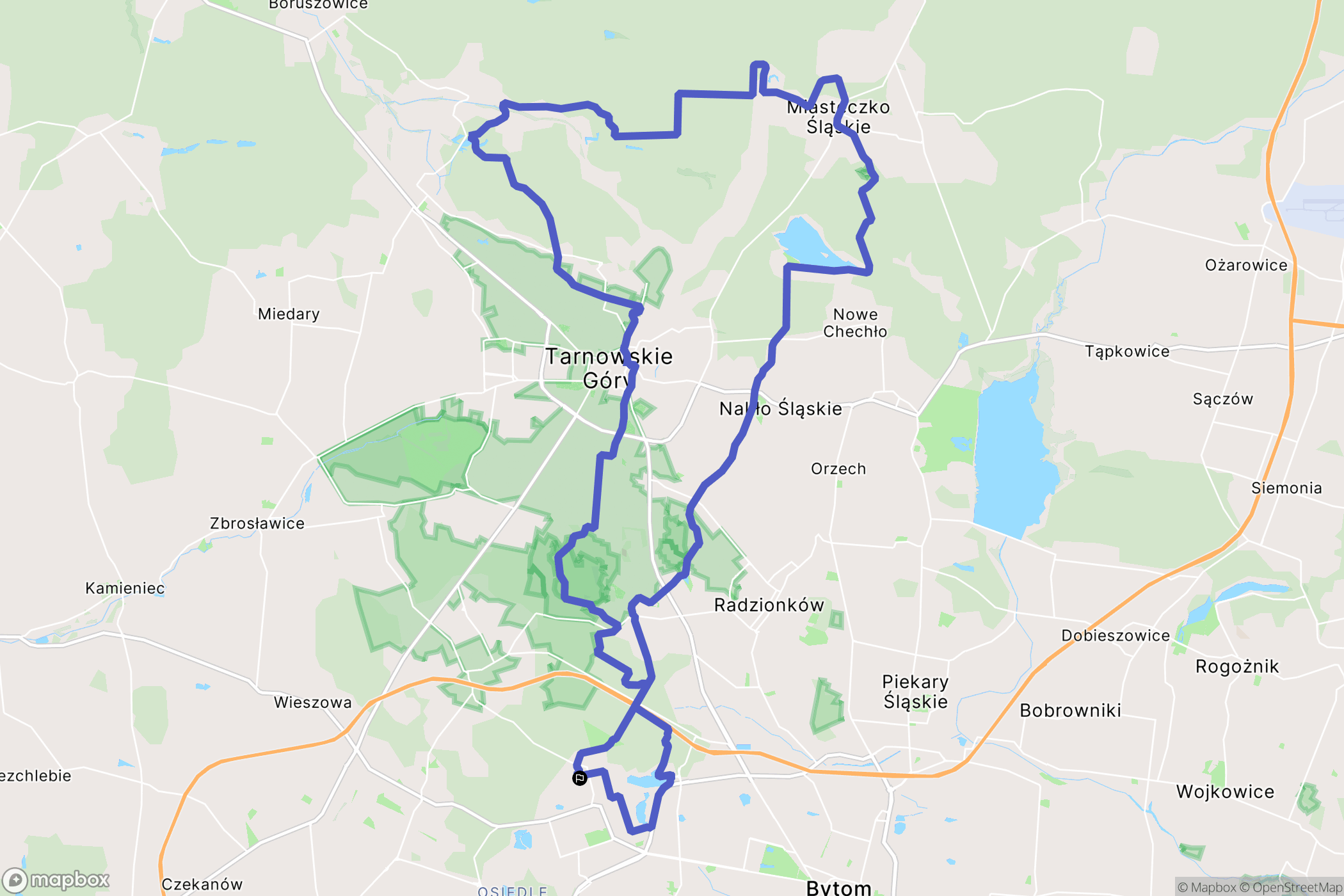 Bytom: mapa trasy - Poland