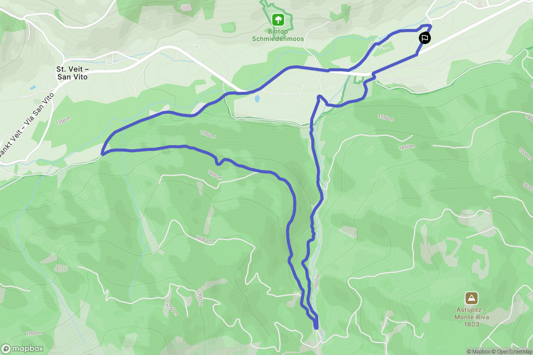Ferrara : carte du parcours de randonnée - Italy