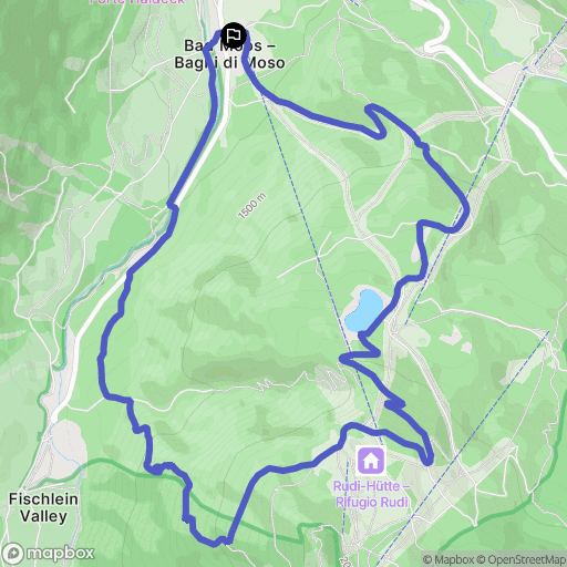 : carte du parcours de randonnée - Italy
