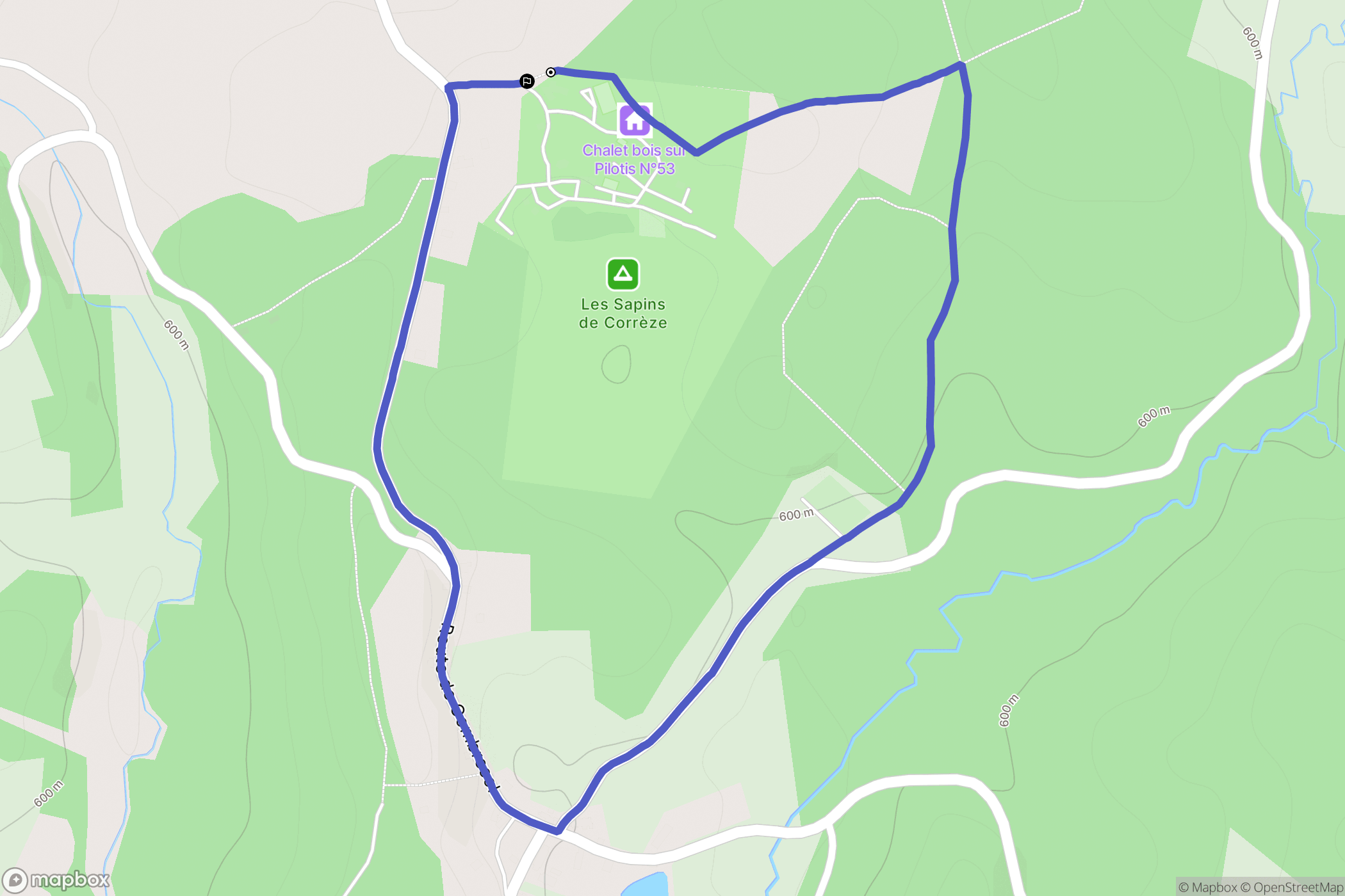 Palisse : carte du parcours de randonnée - France
