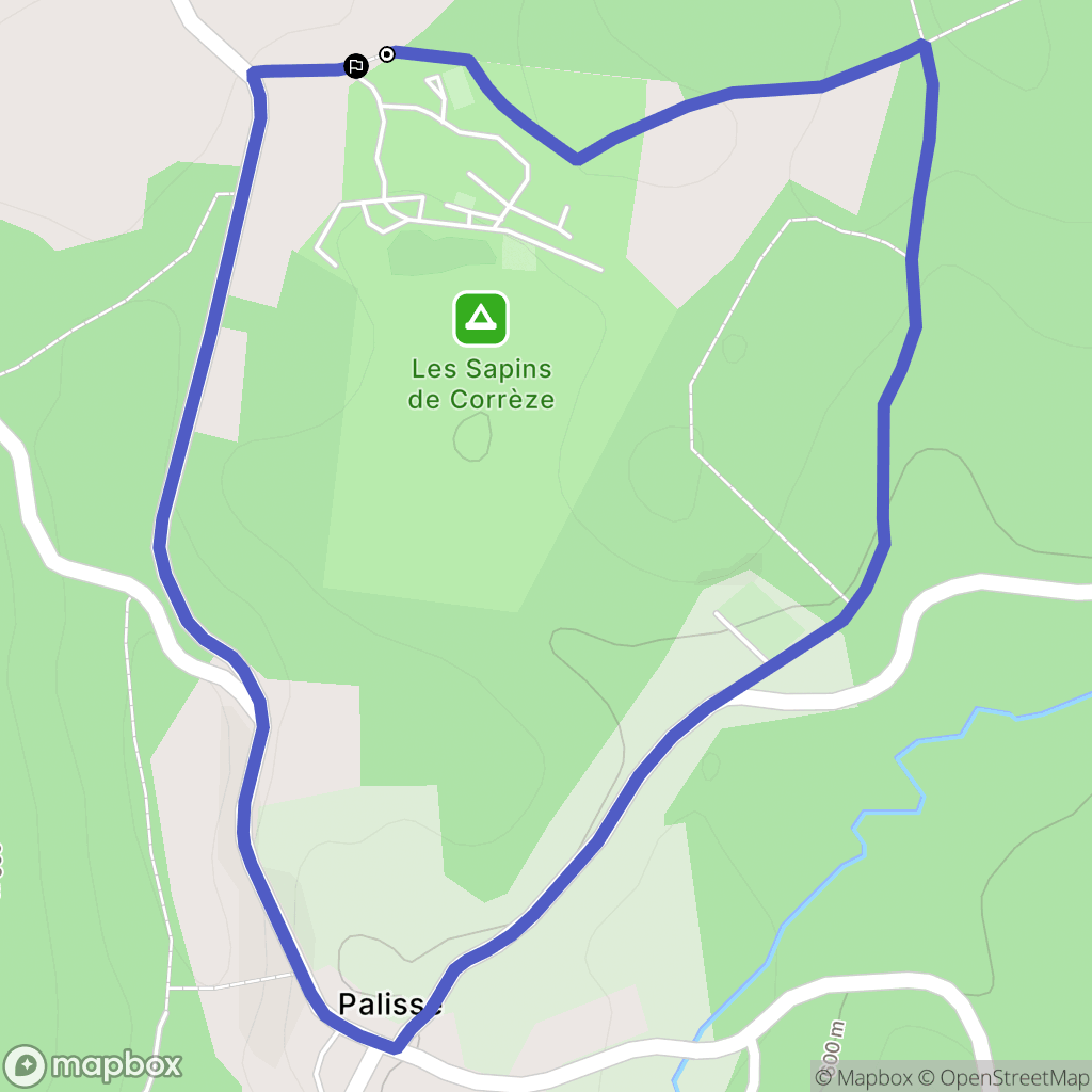 Palisse : carte du parcours de randonnée - France