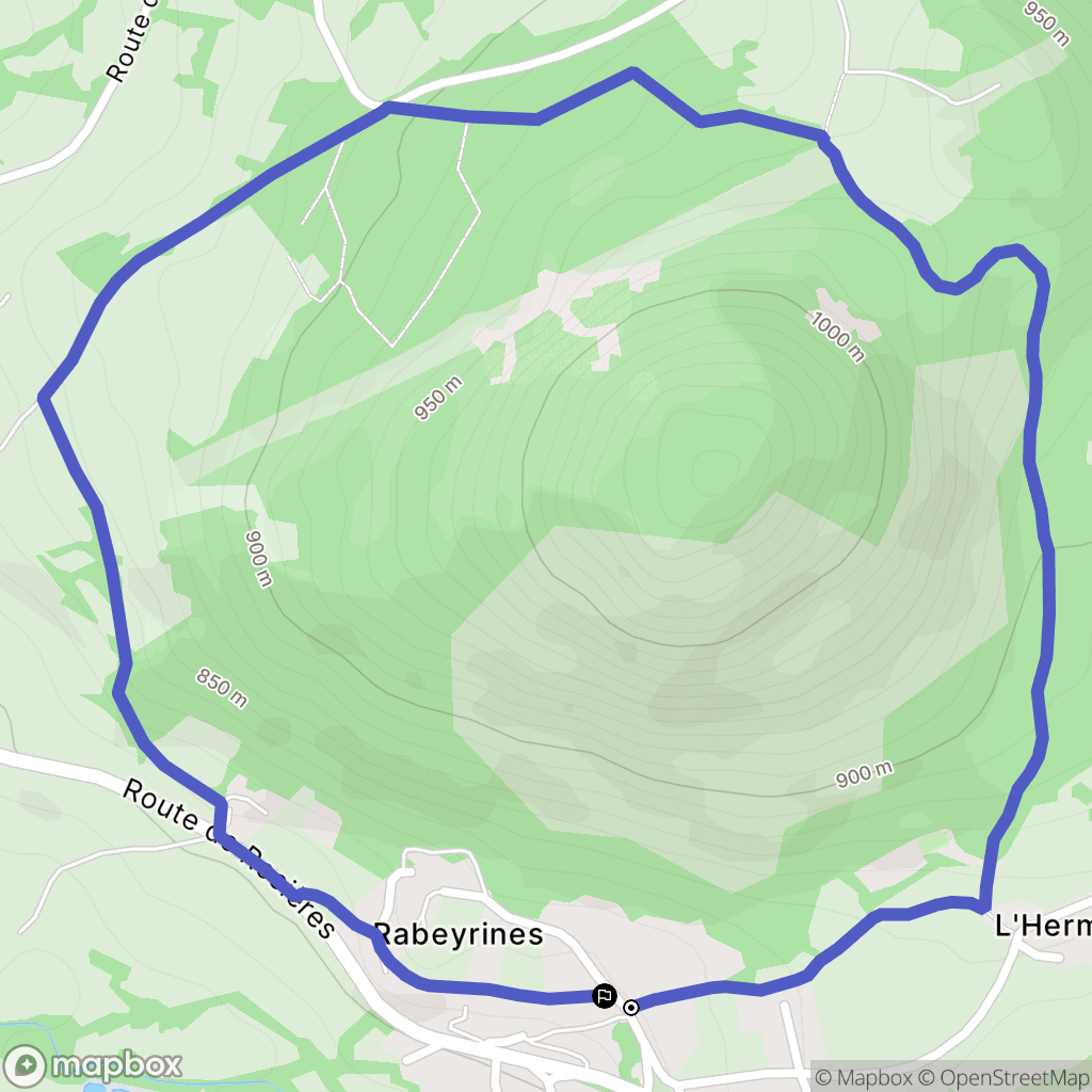 Saint-Hostien : carte du parcours de randonnée - France