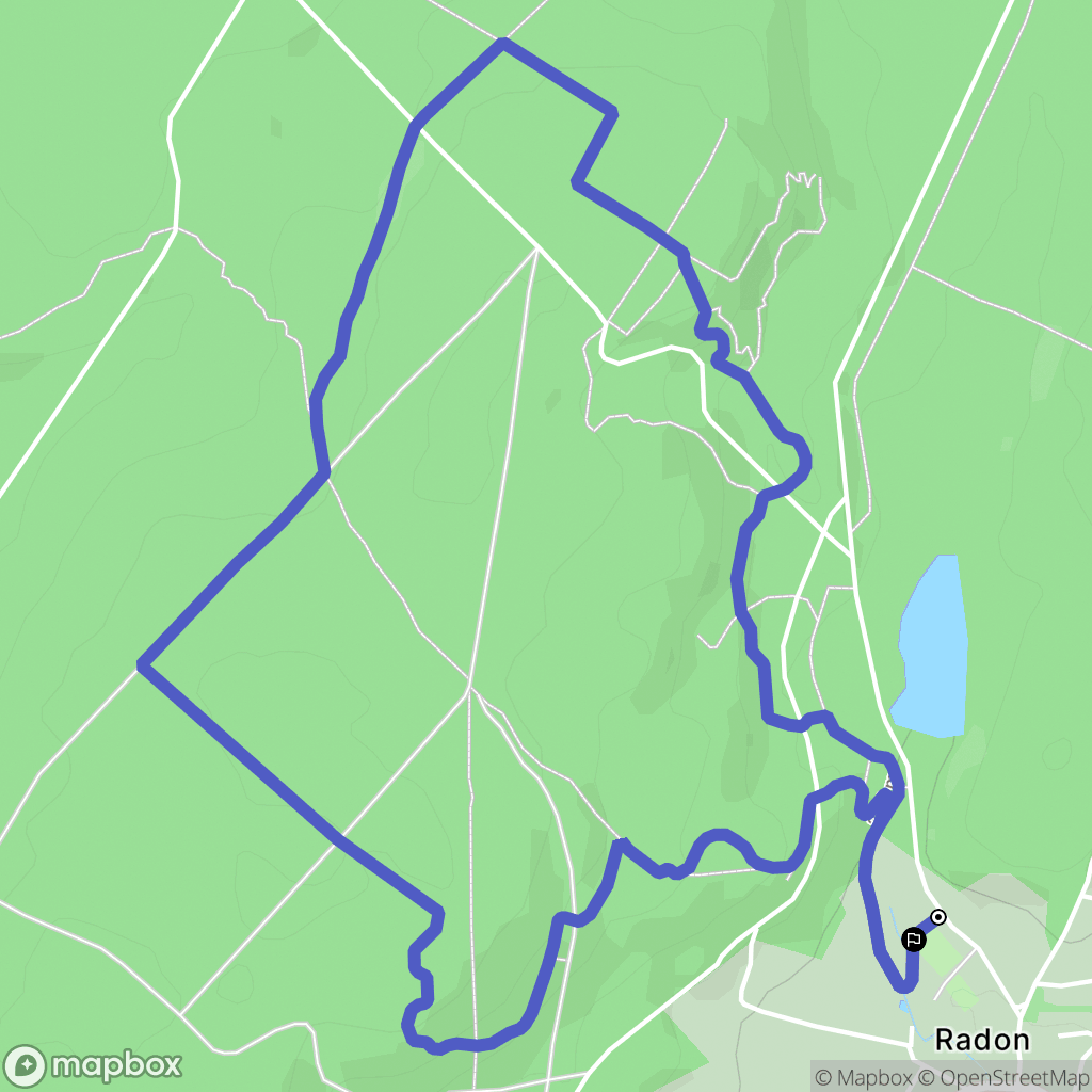 Écouves : carte du parcours de randonnée - France