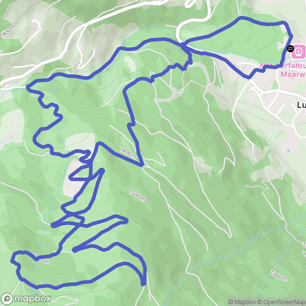 Lutago : carte du parcours de randonnée - Italy