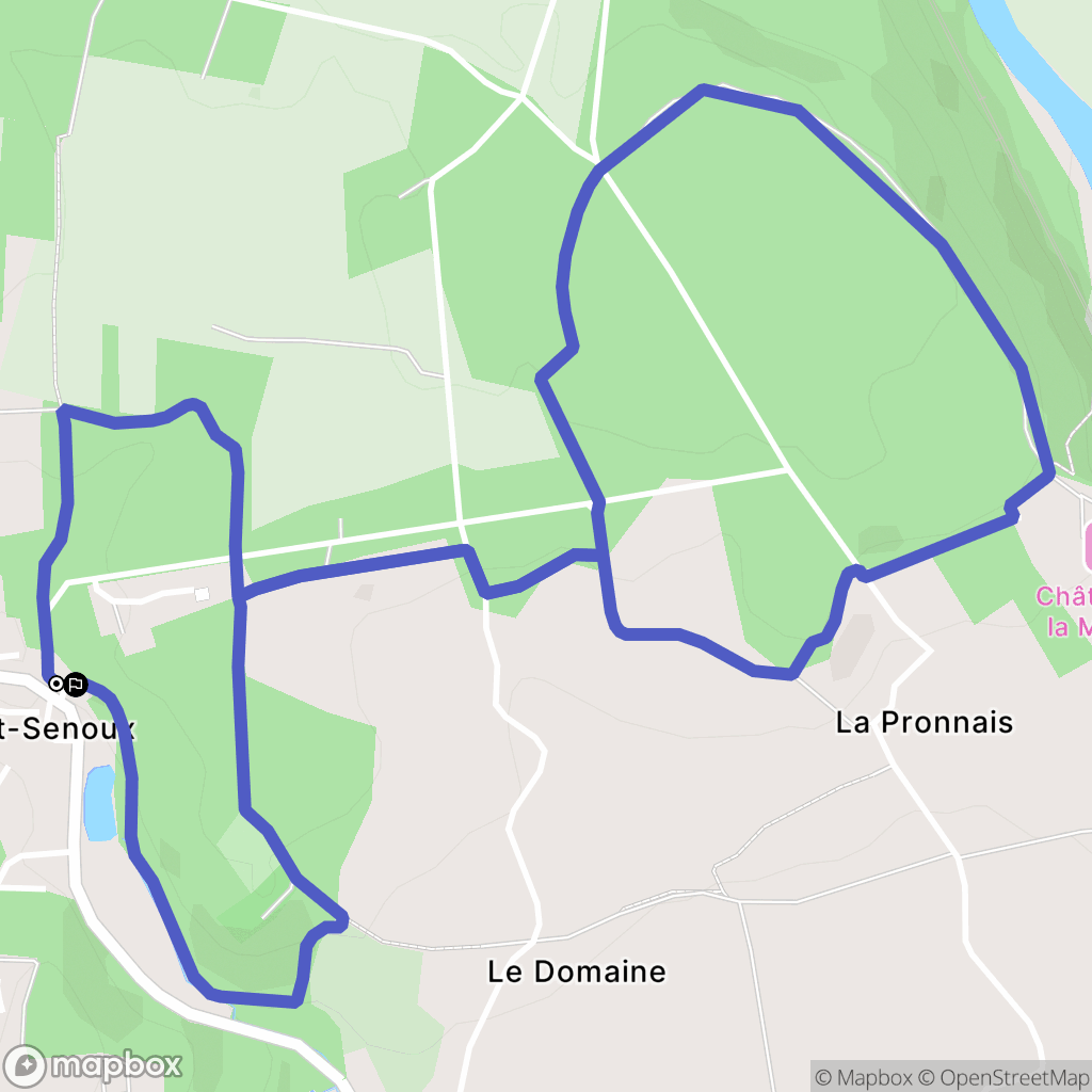 Saint-Senoux : carte du parcours de randonnée - France