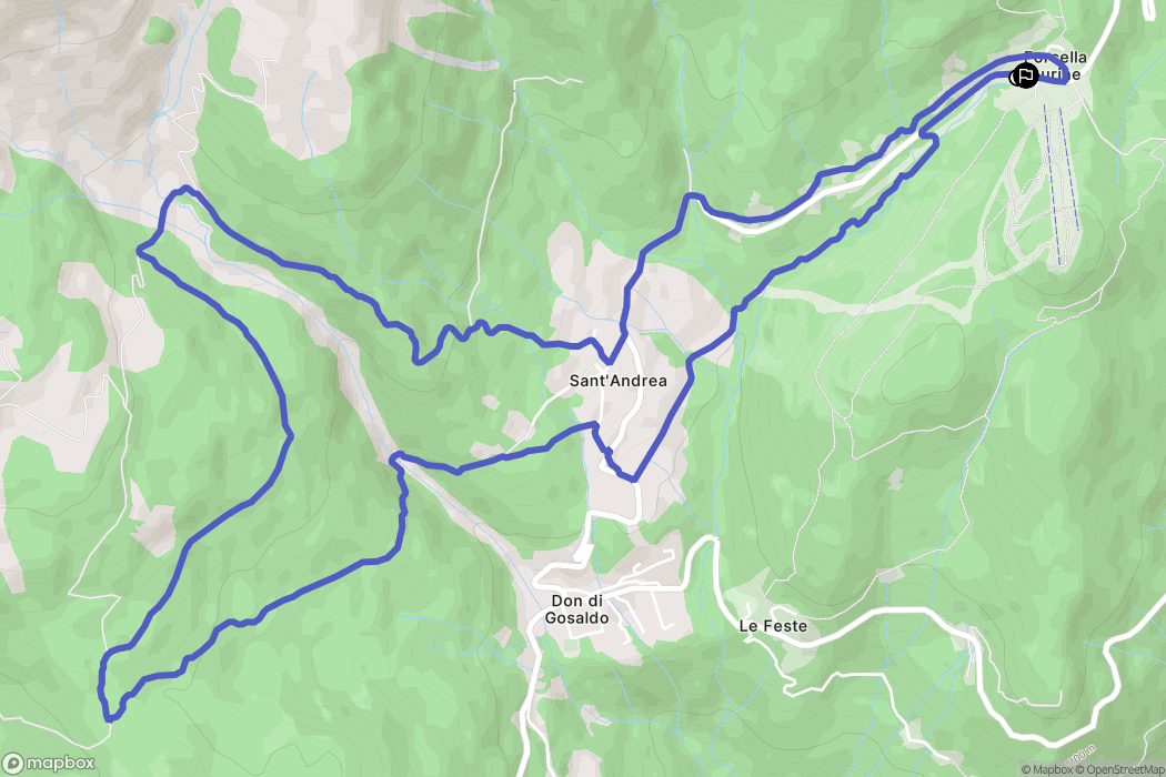 Forcella Aurine : carte du parcours de randonnée - Italy