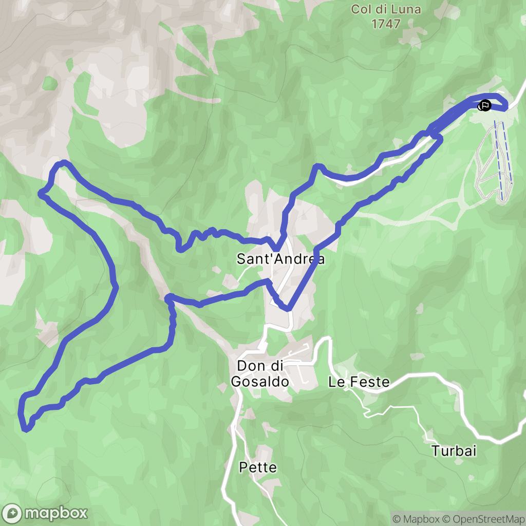 Forcella Aurine : carte du parcours de randonnée - Italy