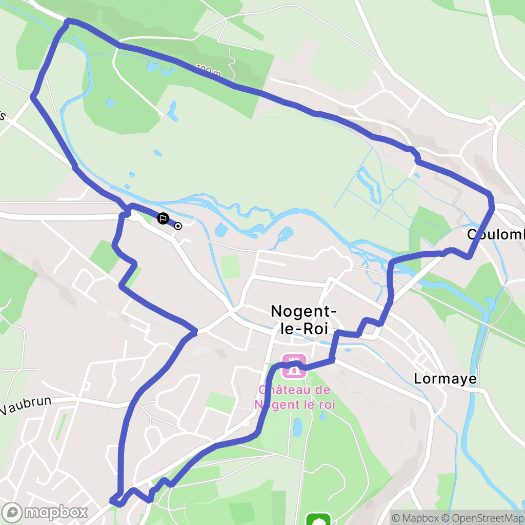 Nogent-le-Roi : carte du parcours de randonnée - France