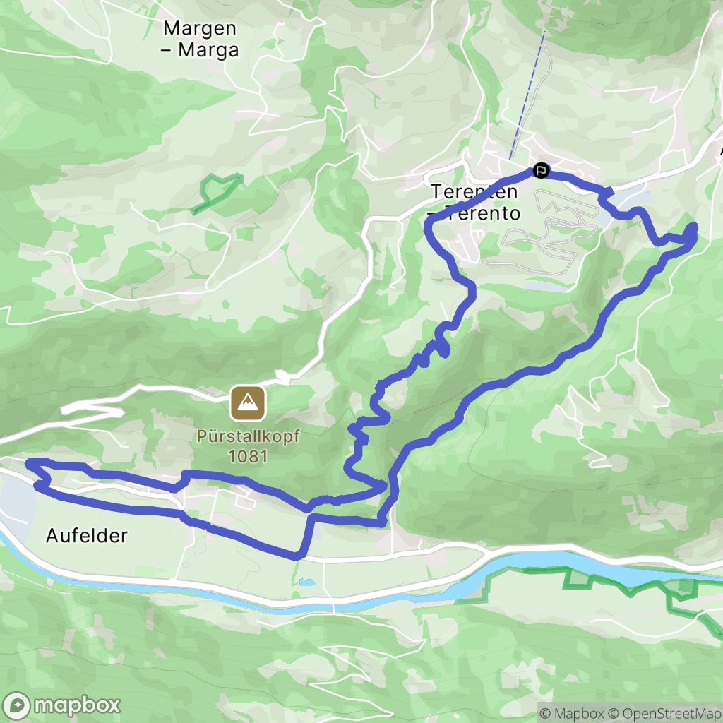 Terento : carte du parcours de randonnée - Italy