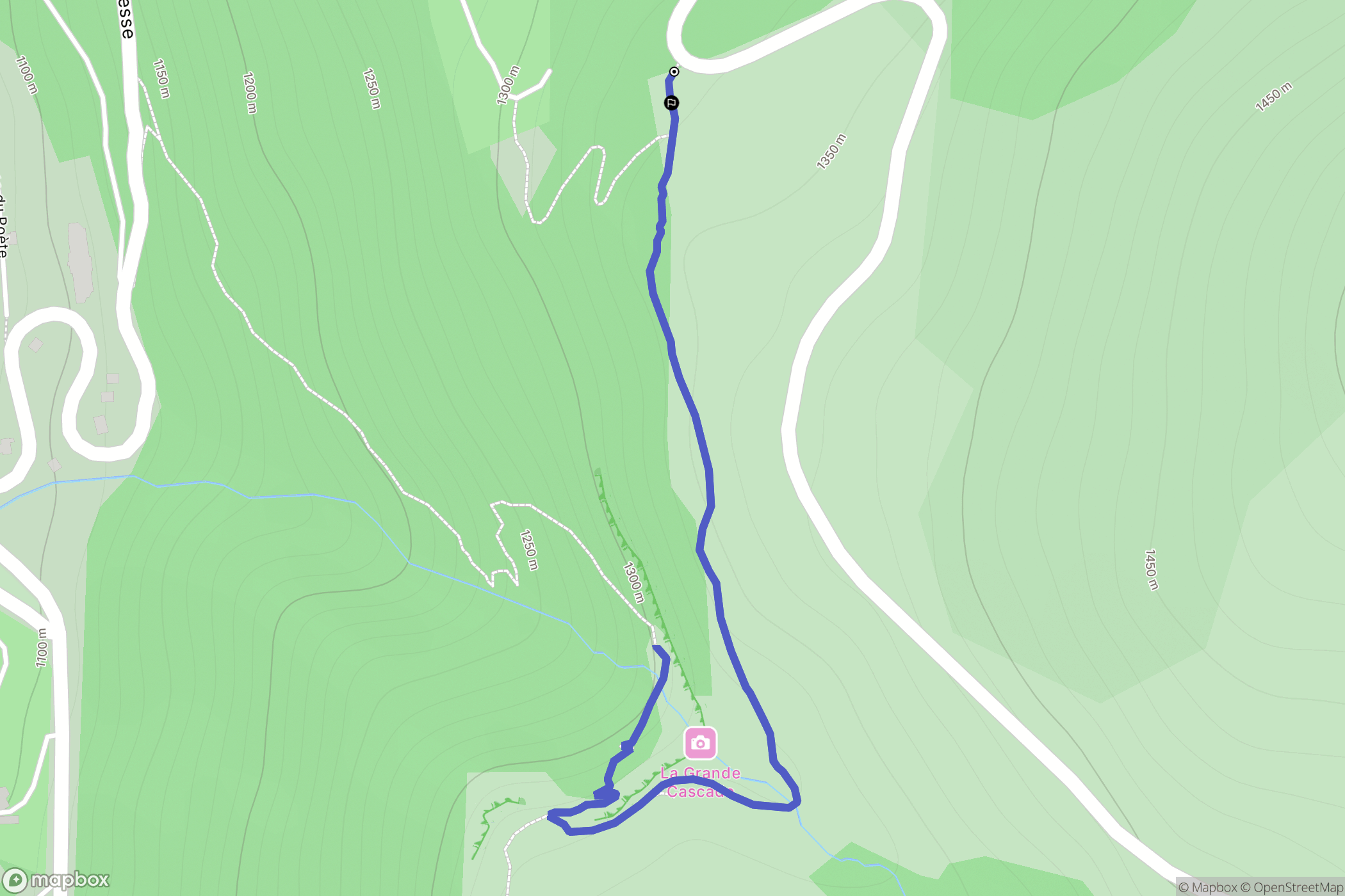 Mont-Dore : carte du parcours de randonnée - France