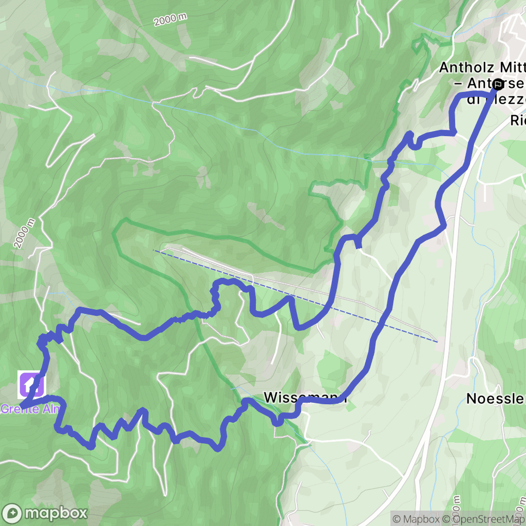 Anterselva di Mezzo : carte du parcours de randonnée - Italy