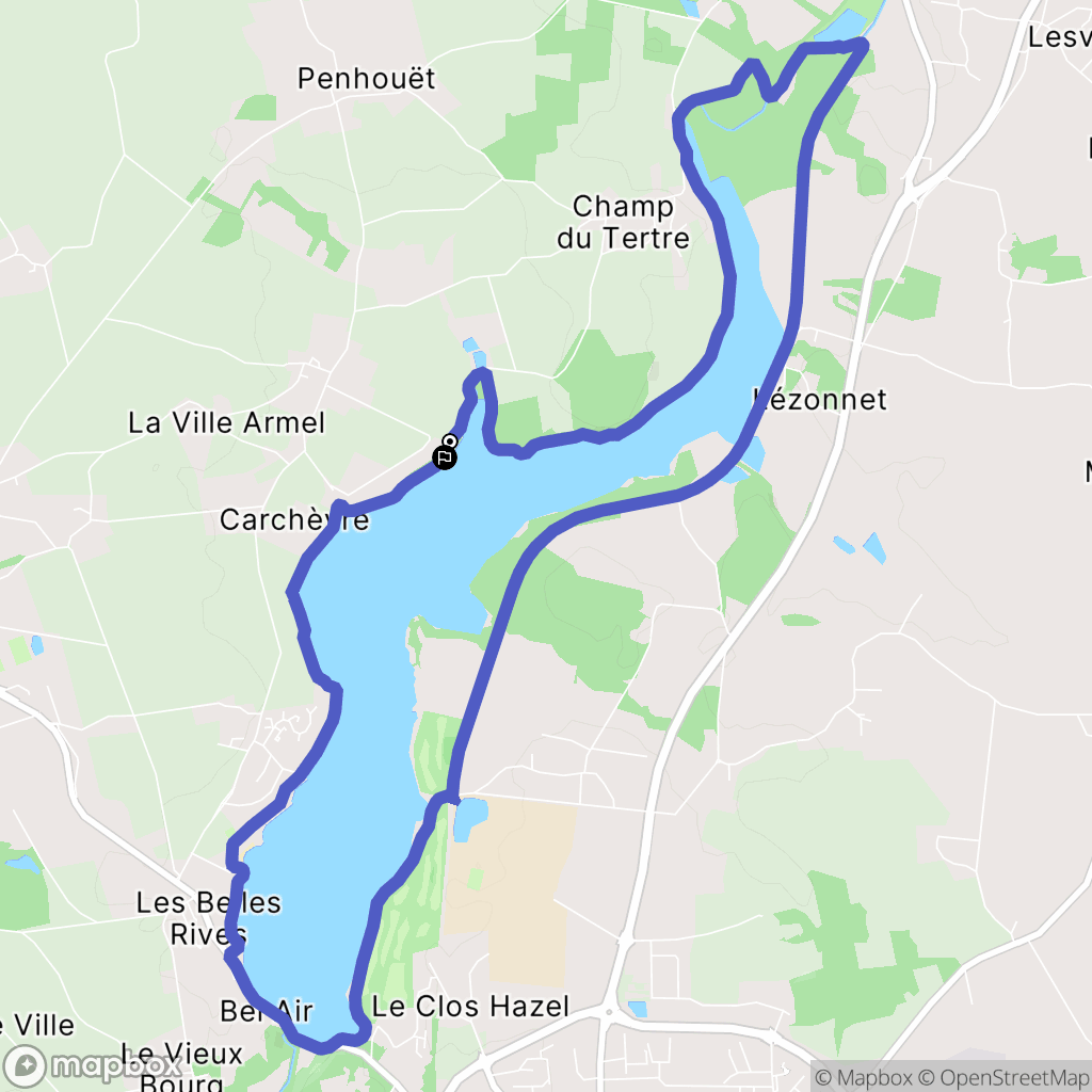 Taupont : carte du parcours de randonnée - France