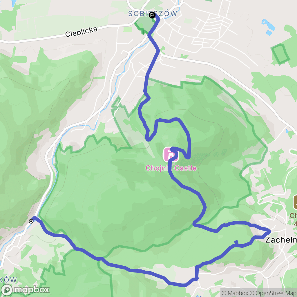 Jelenia Góra: mapa trasy - Poland