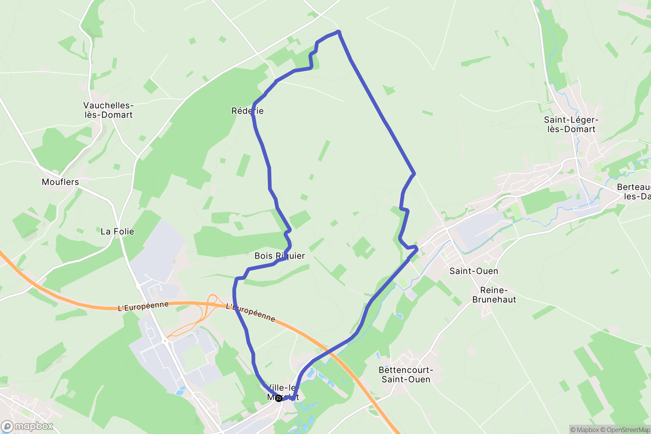 Ville-le-Marclet : carte du parcours de randonnée - France