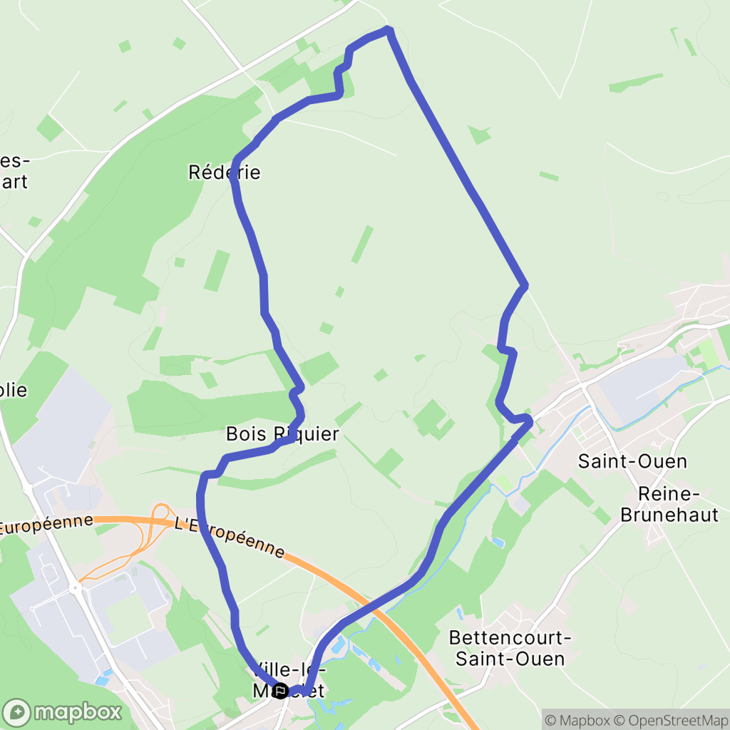 Ville-le-Marclet : carte du parcours de randonnée - France