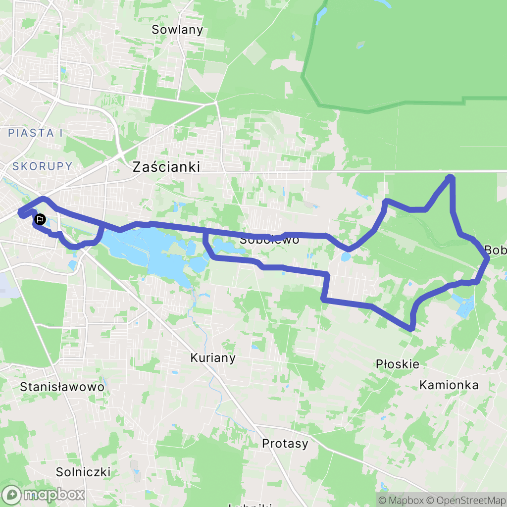 Białystok: mapa trasy - Poland