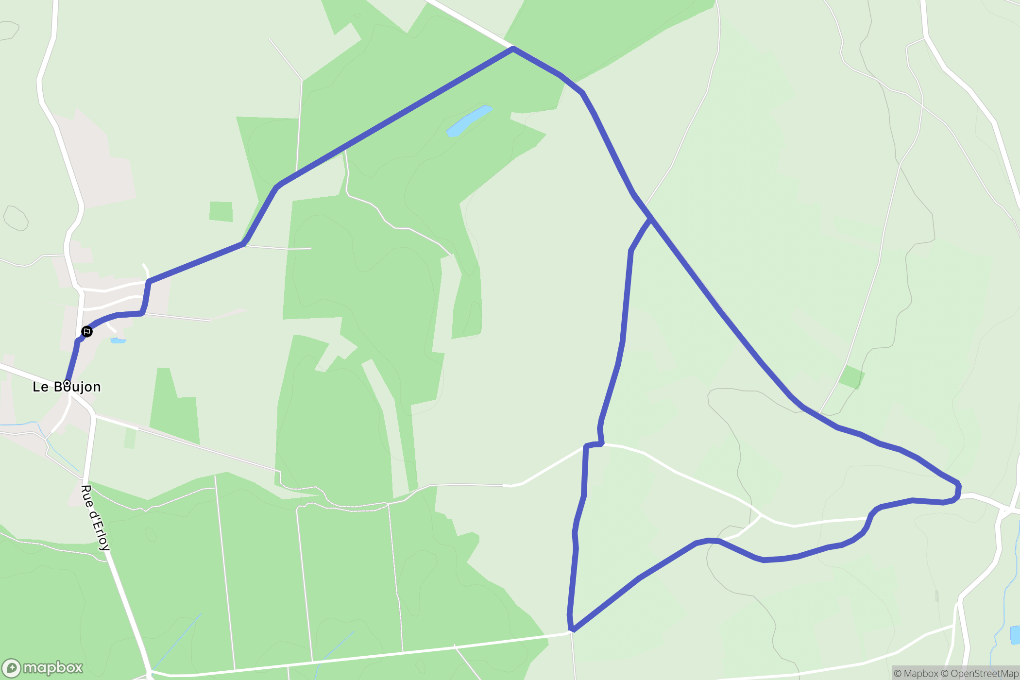Buironfosse : carte du parcours de randonnée - France