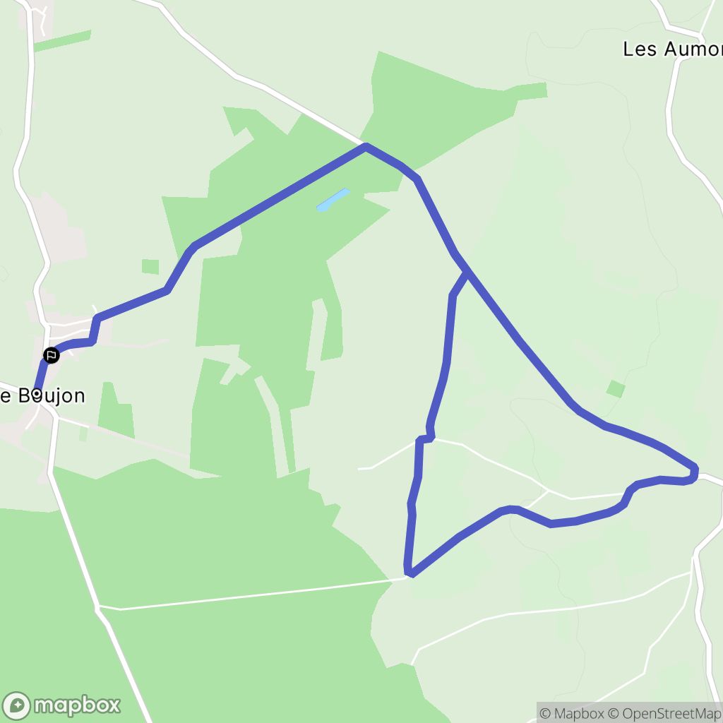 Buironfosse : carte du parcours de randonnée - France