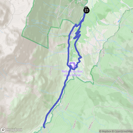 Pralognan-la-Vanoise : carte du parcours de randonnée - France