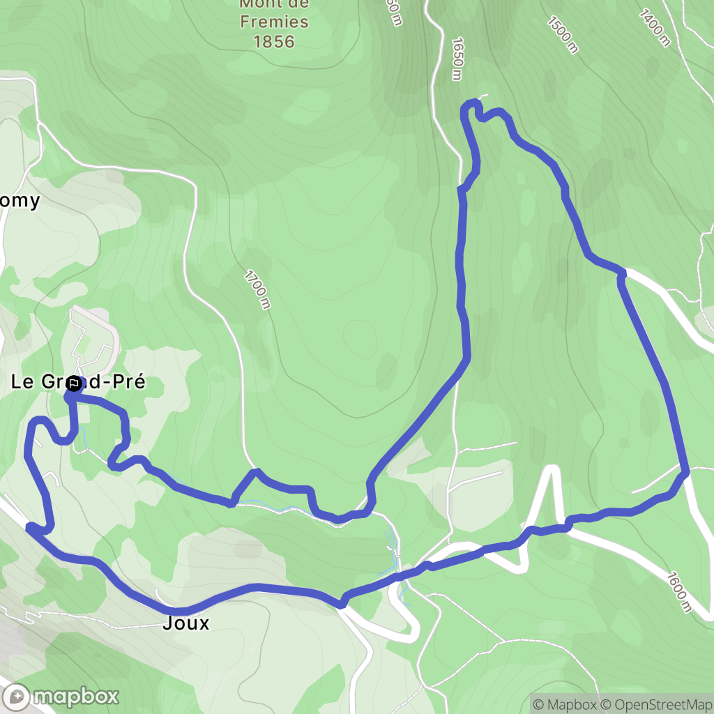 : carte du parcours de randonnée - Italy