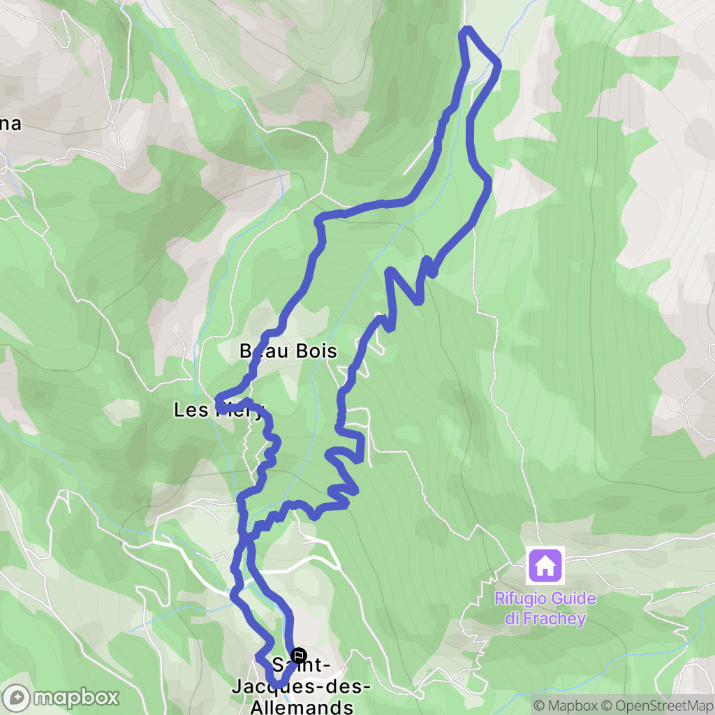 Saint-Jacques-des-Allemands : carte du parcours de randonnée - Italy