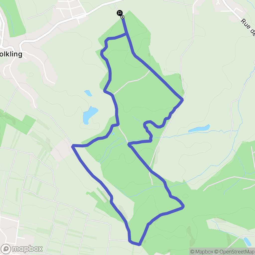 Folkling : carte du parcours de randonnée - France