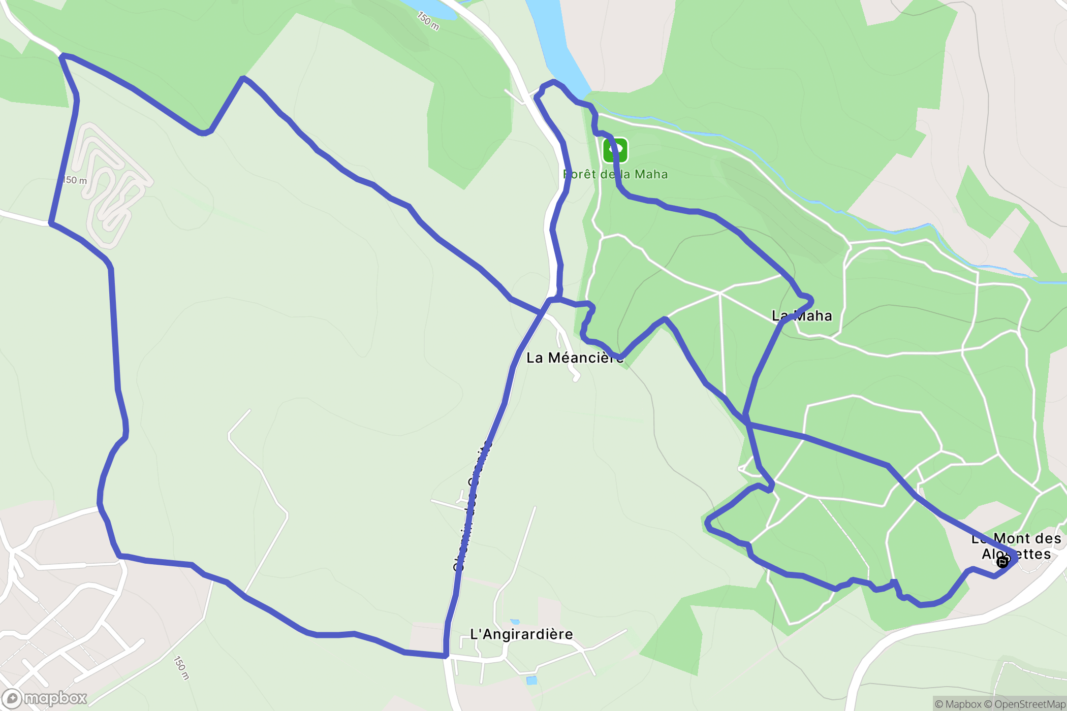 Les Herbiers : carte du parcours de randonnée - France