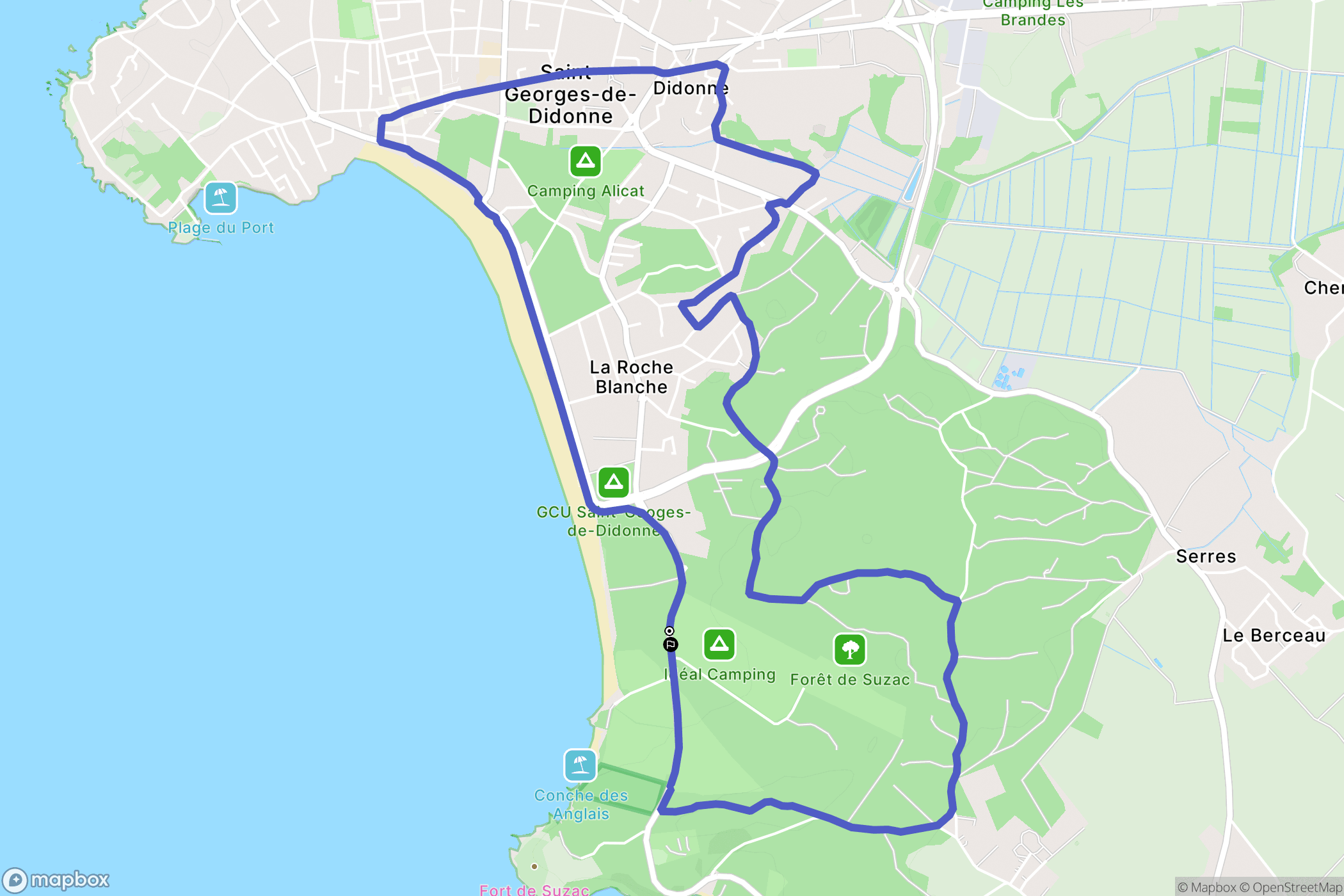 Saint-Georges-de-Didonne : carte du parcours de randonnée - France