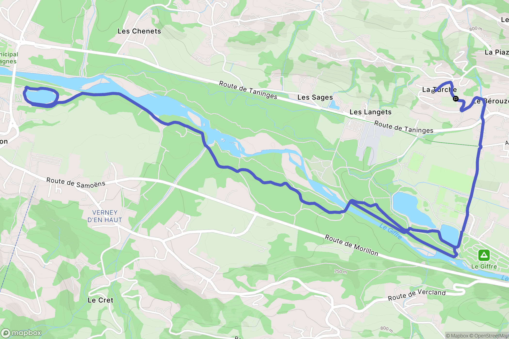 Samoëns : carte du parcours de randonnée - France