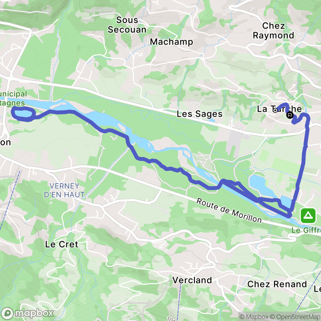 Samoëns : carte du parcours de randonnée - France