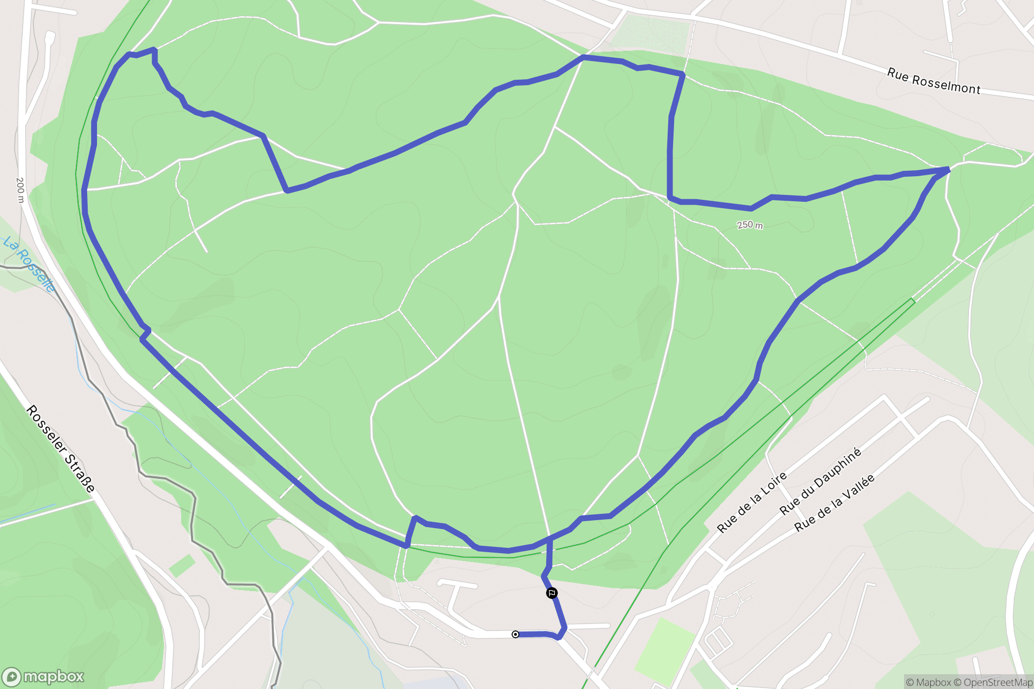 Forbach : carte du parcours de randonnée - France