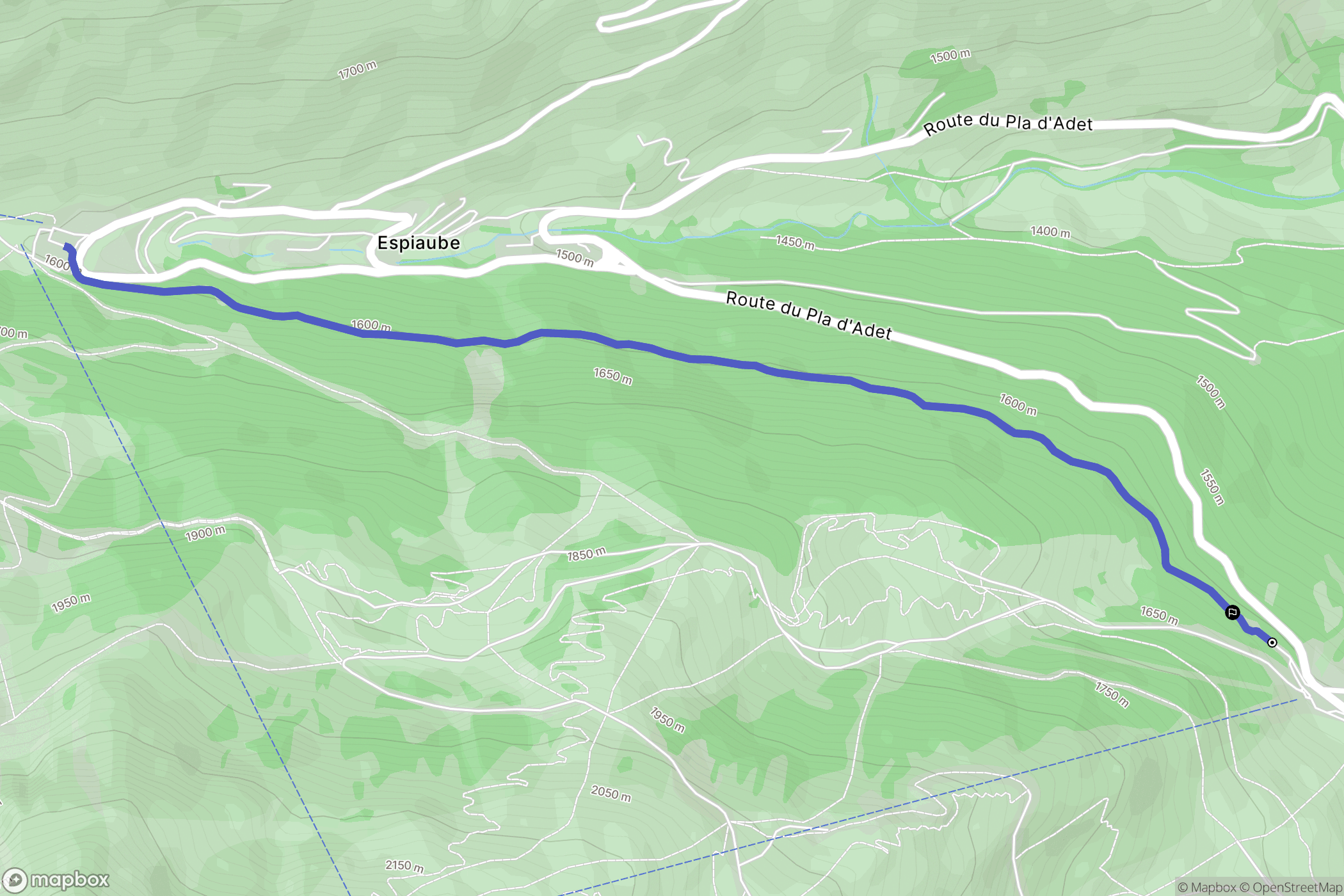 Saint-Lary-Soulan : carte du parcours de randonnée - France