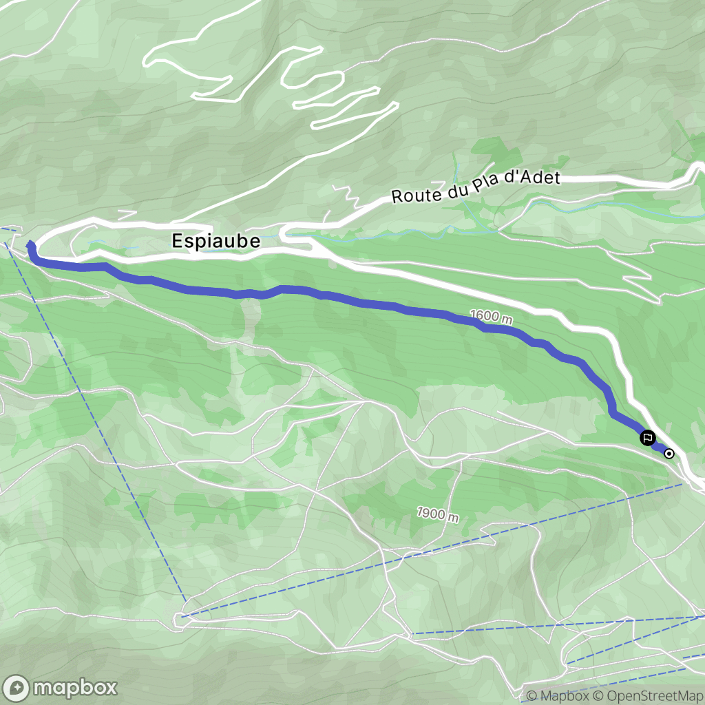 Saint-Lary-Soulan : carte du parcours de randonnée - France