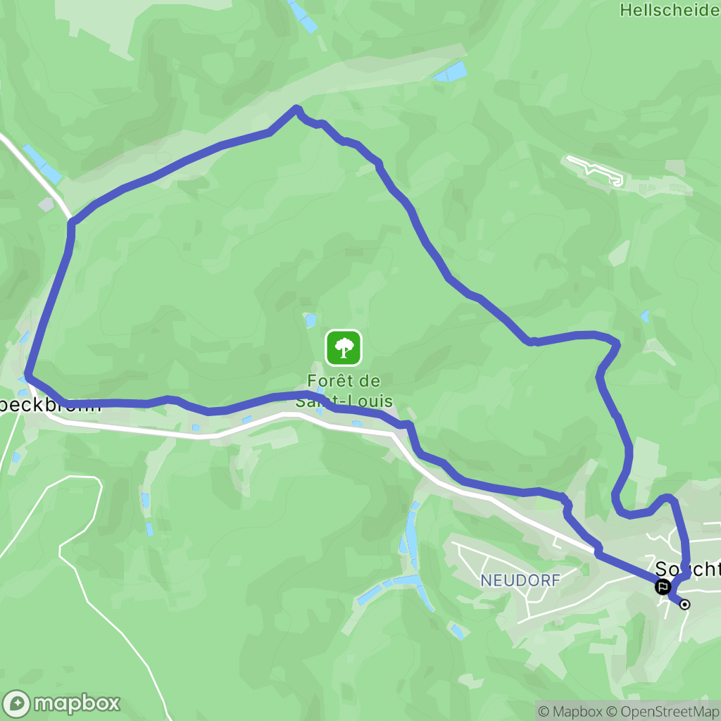 Soucht : carte du parcours de randonnée - France