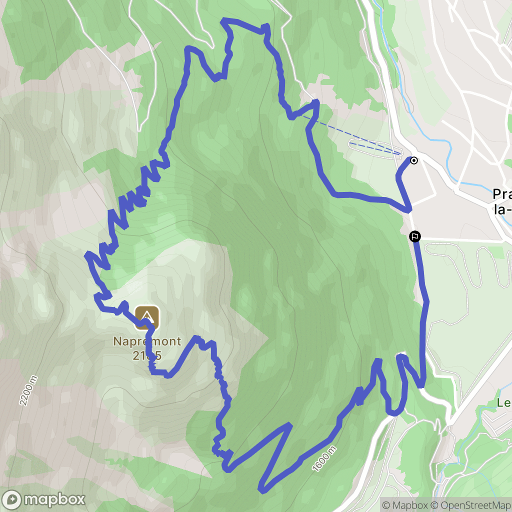 Pralognan-la-Vanoise : carte du parcours de randonnée - France