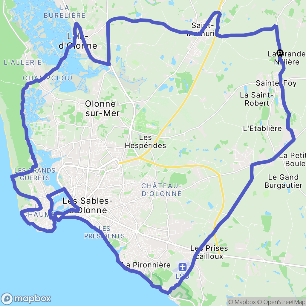 Saint-Mathurin : carte du parcours de randonnée - France