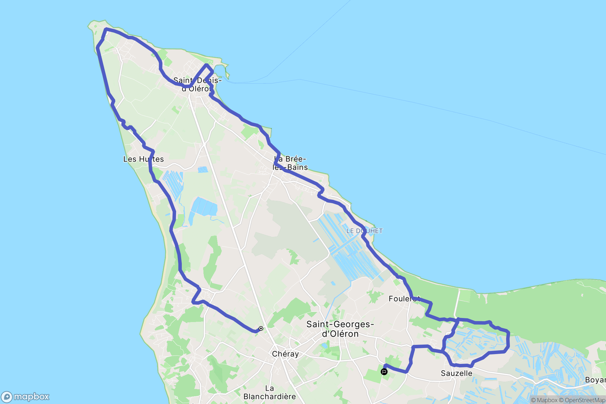 Saint-Georges-d'Oléron : carte du parcours de randonnée - France