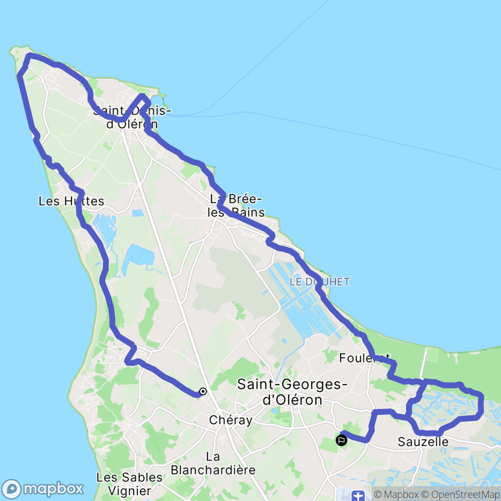 Saint-Georges-d'Oléron : carte du parcours de randonnée - France