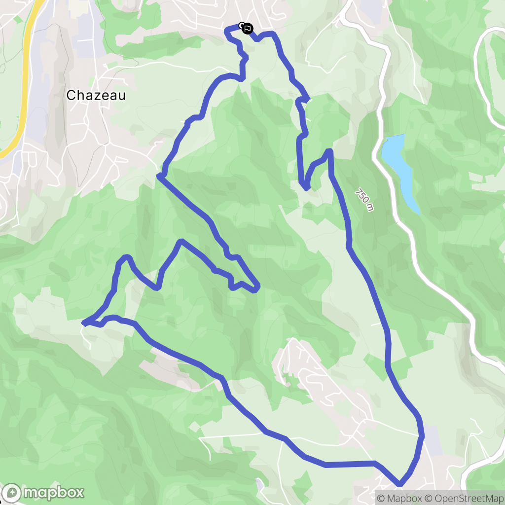 Firminy : carte du parcours de randonnée - France