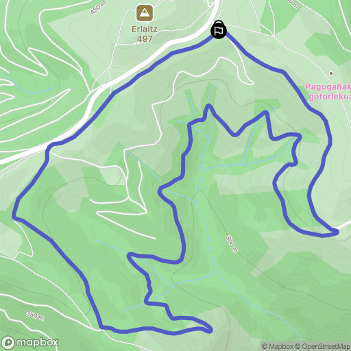 Endarlatsa : carte du parcours de randonnée - Spain