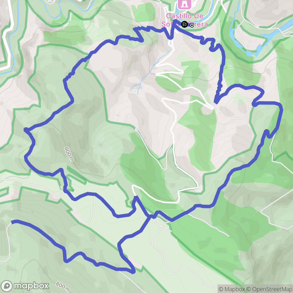 Sot de Chera : carte du parcours de randonnée - Spain