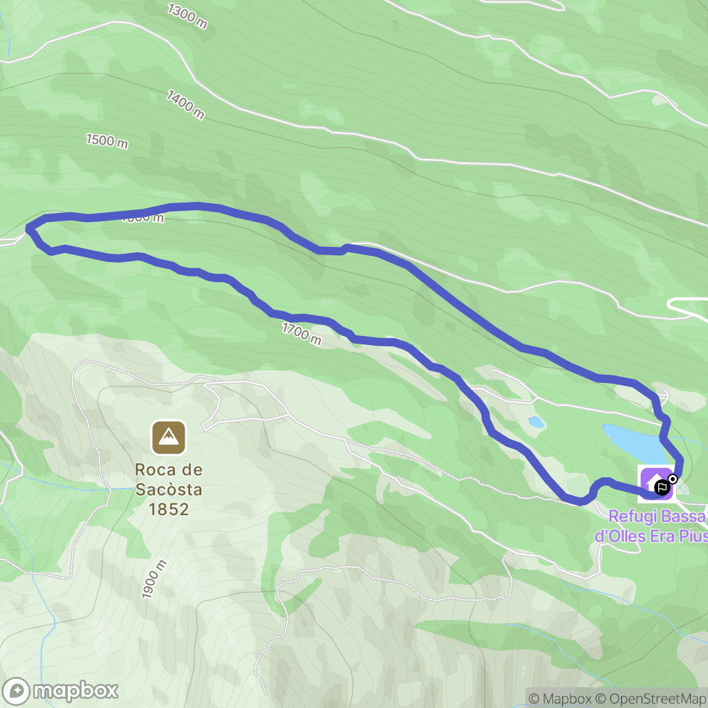 Gausac : carte du parcours de randonnée - Spain