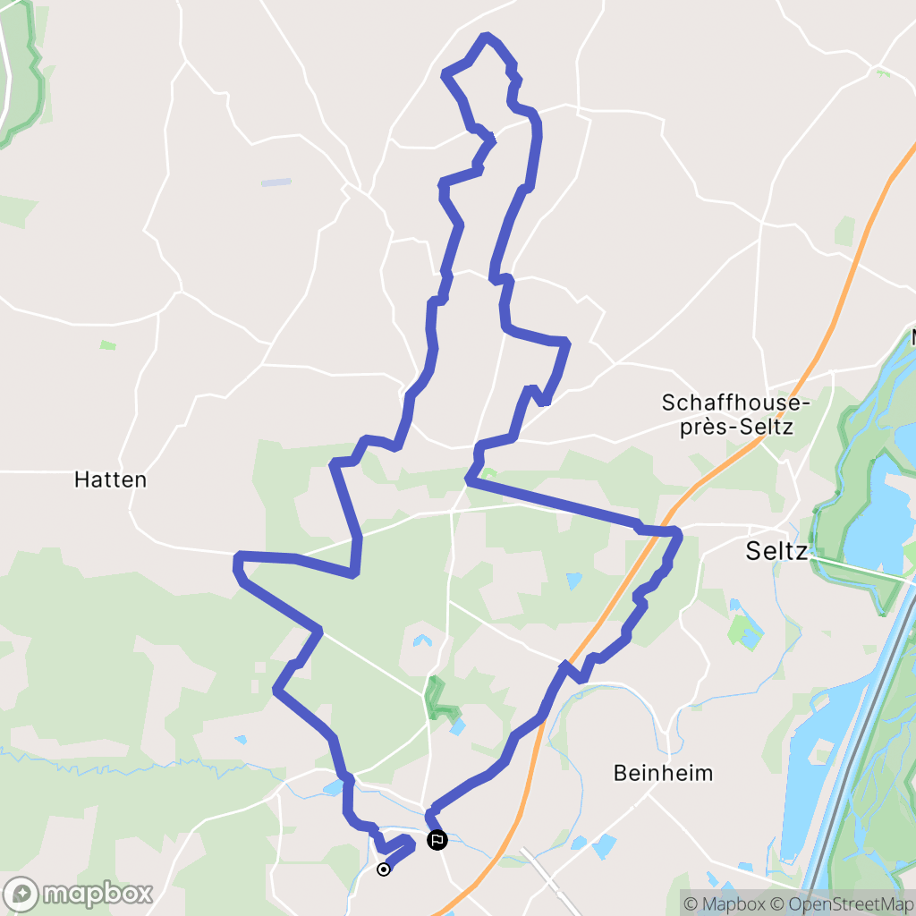 Kauffenheim : carte du parcours de randonnée - France